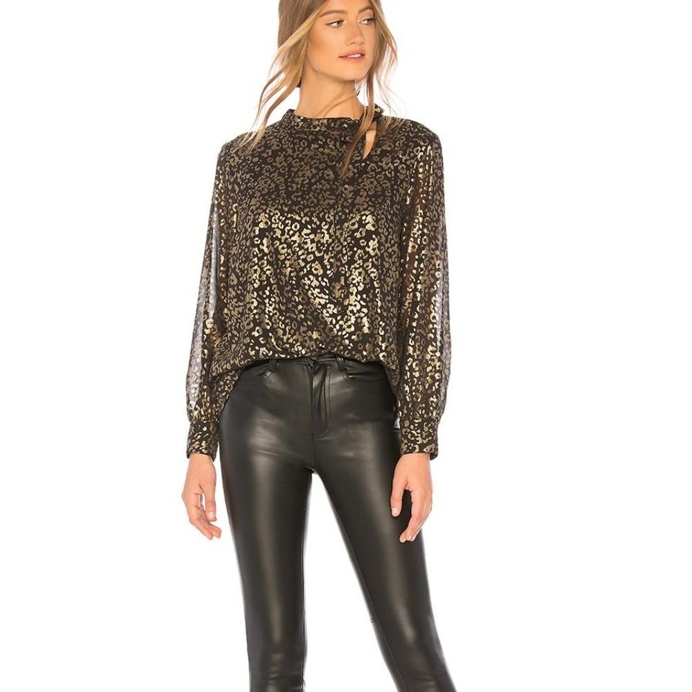 Cupcakes and Cashmere Clarisse Leopard-Print Top